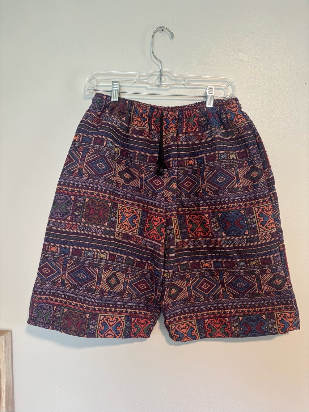 Authentic Men's Geometric Print Elastic-Waist Shorts - Made in Thailand